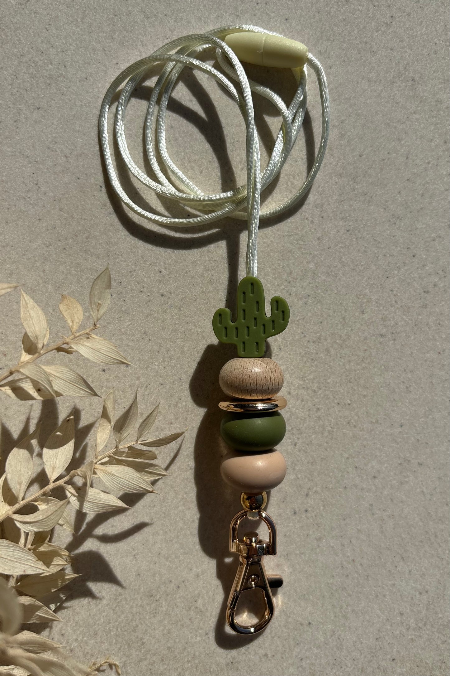 Green Cactus Lanyard