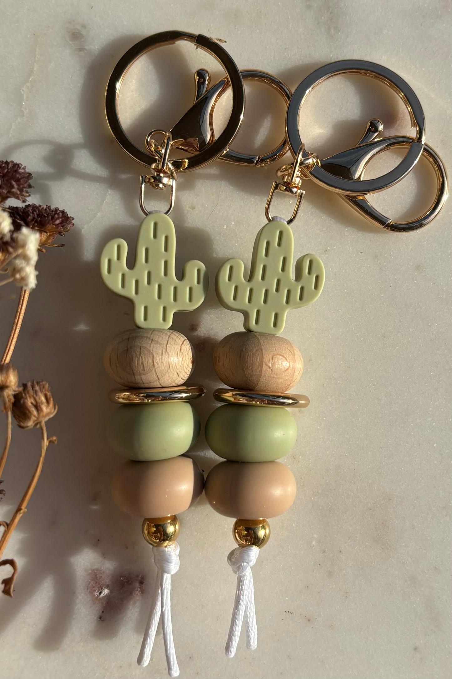 Light Green Cactus Keyring