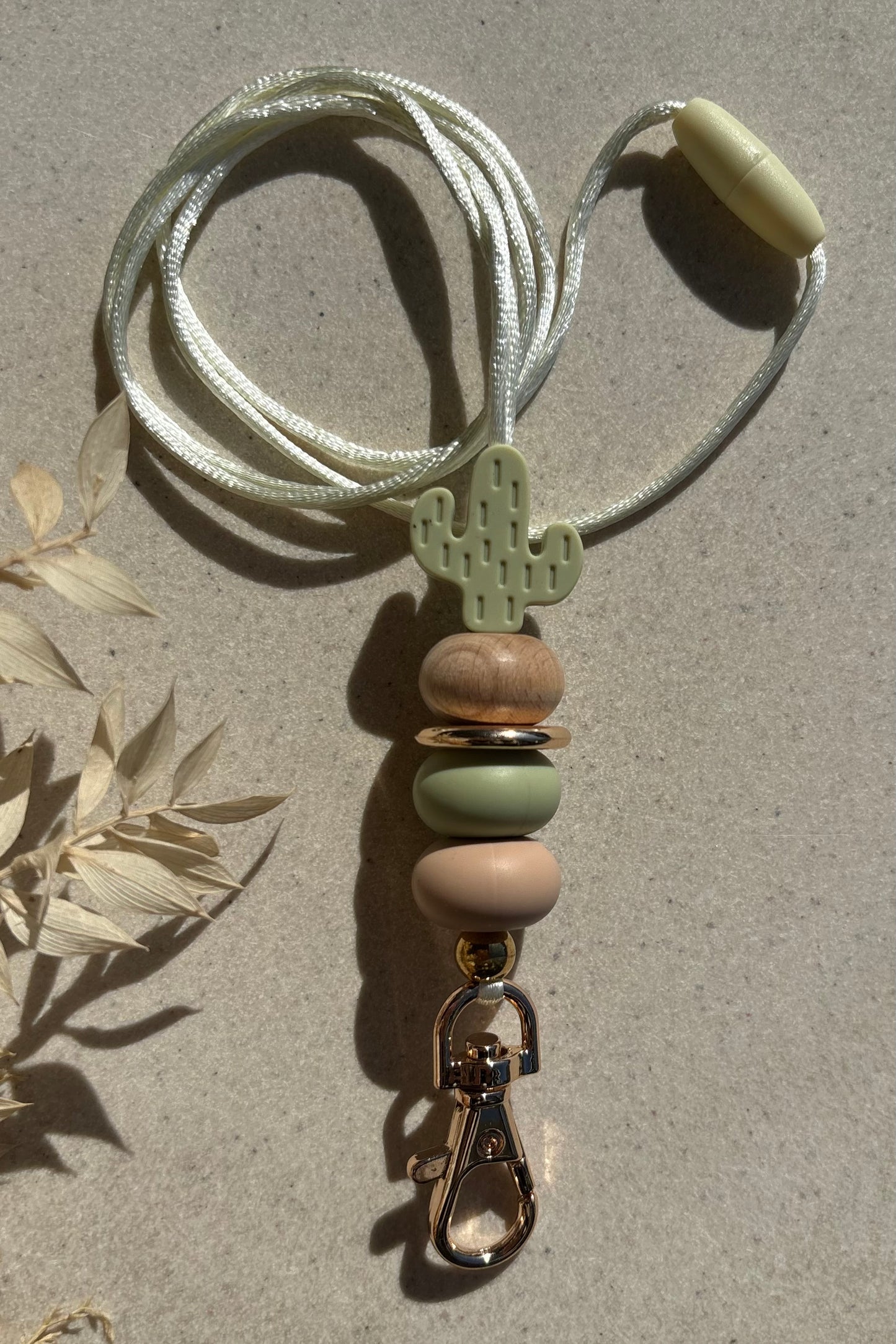 Light Green Cactus Lanyard