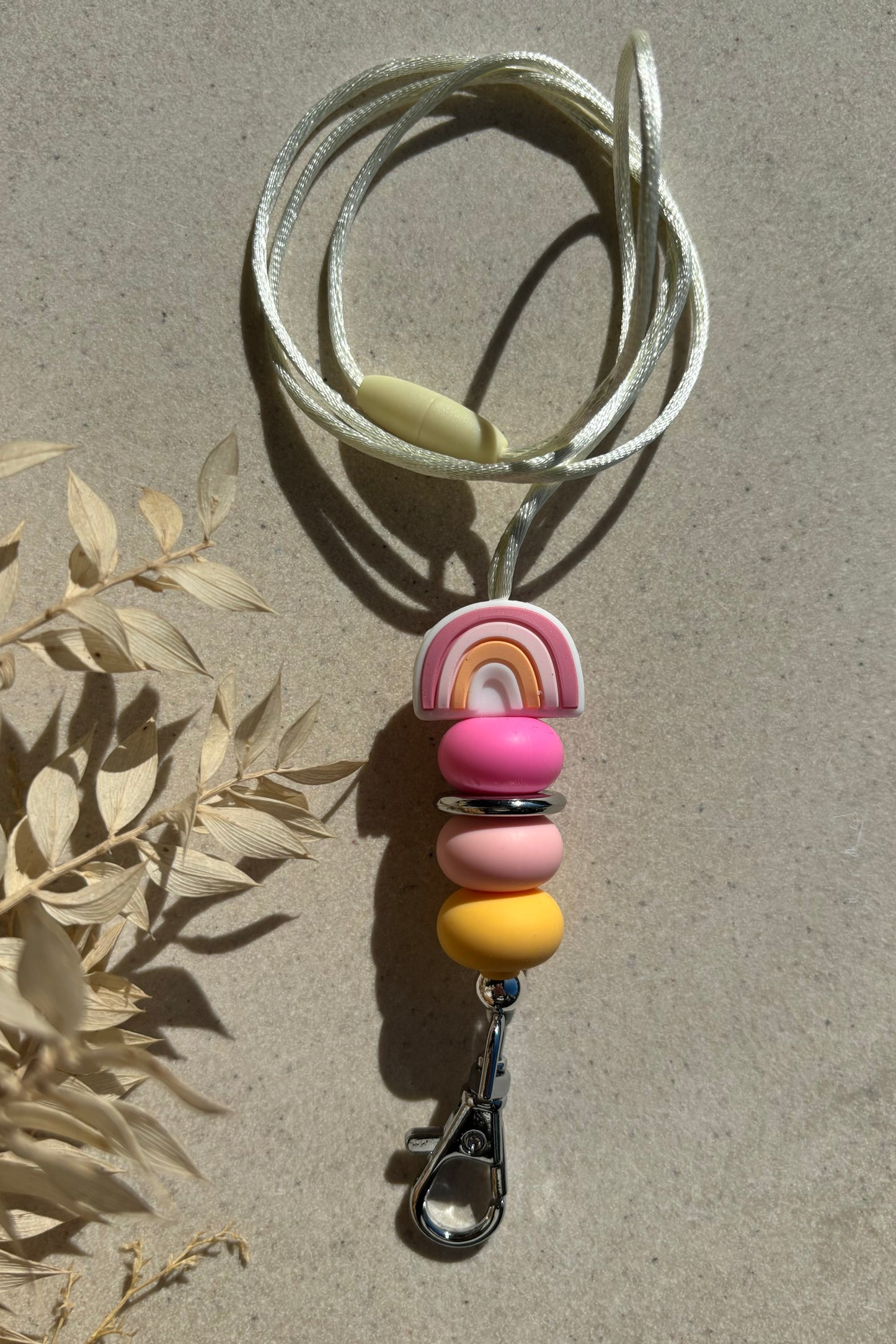 Pink Rainbow Lanyard