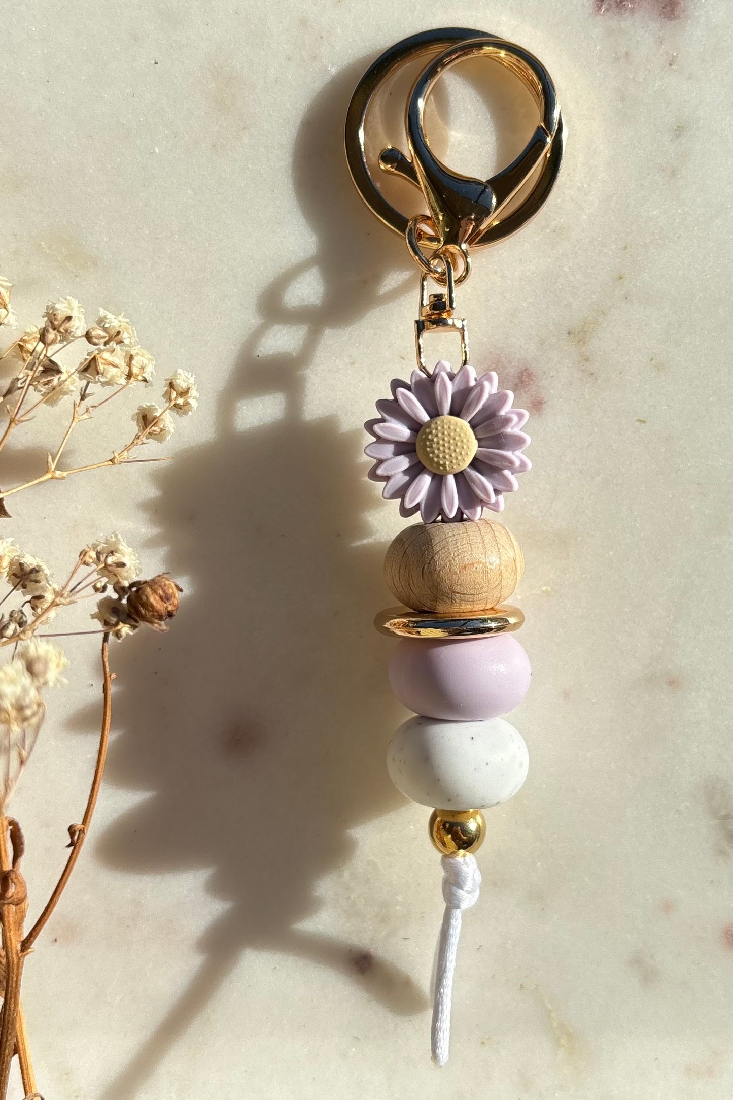 Purple Sunflower Keyring