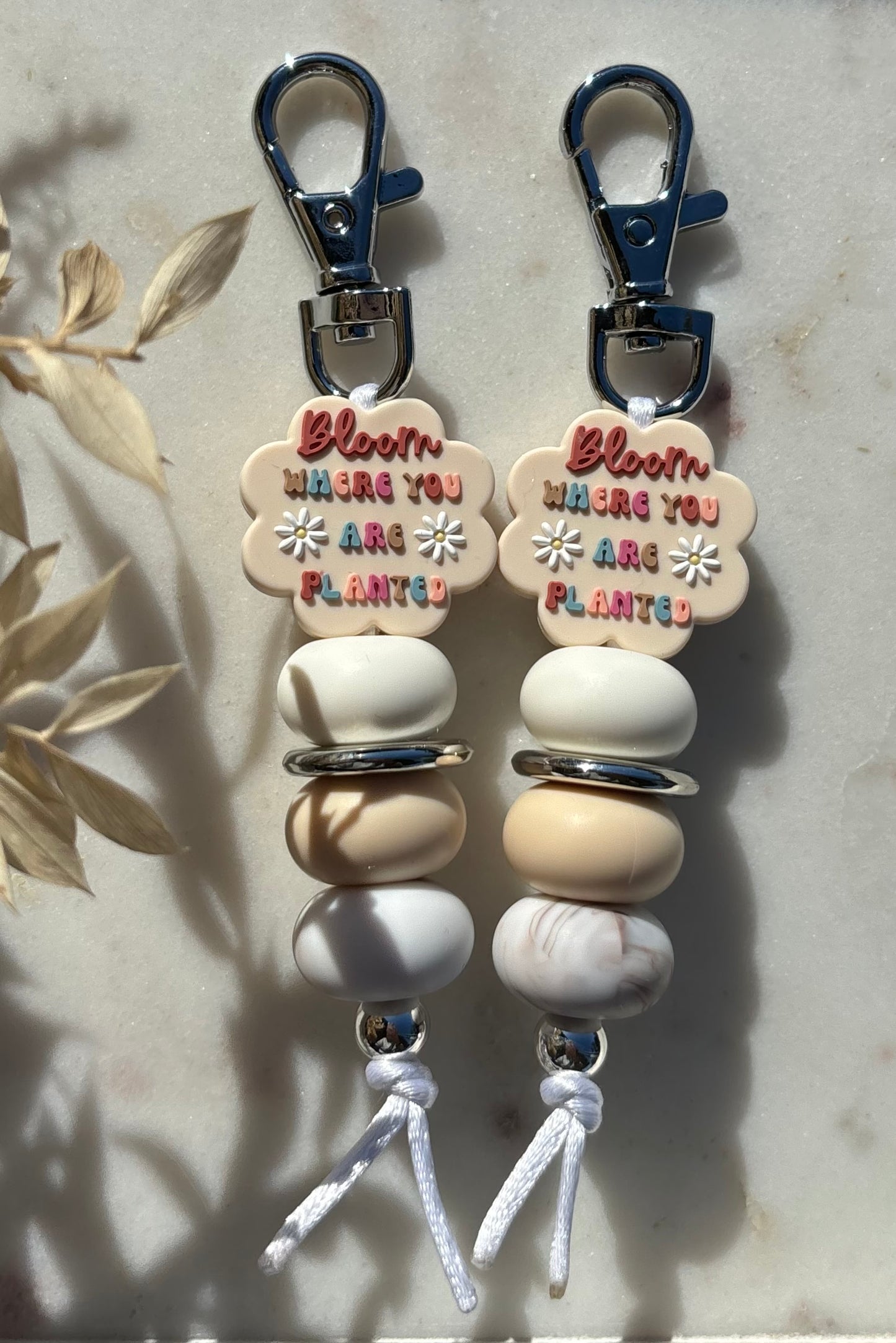 Cream Bloom Keyring