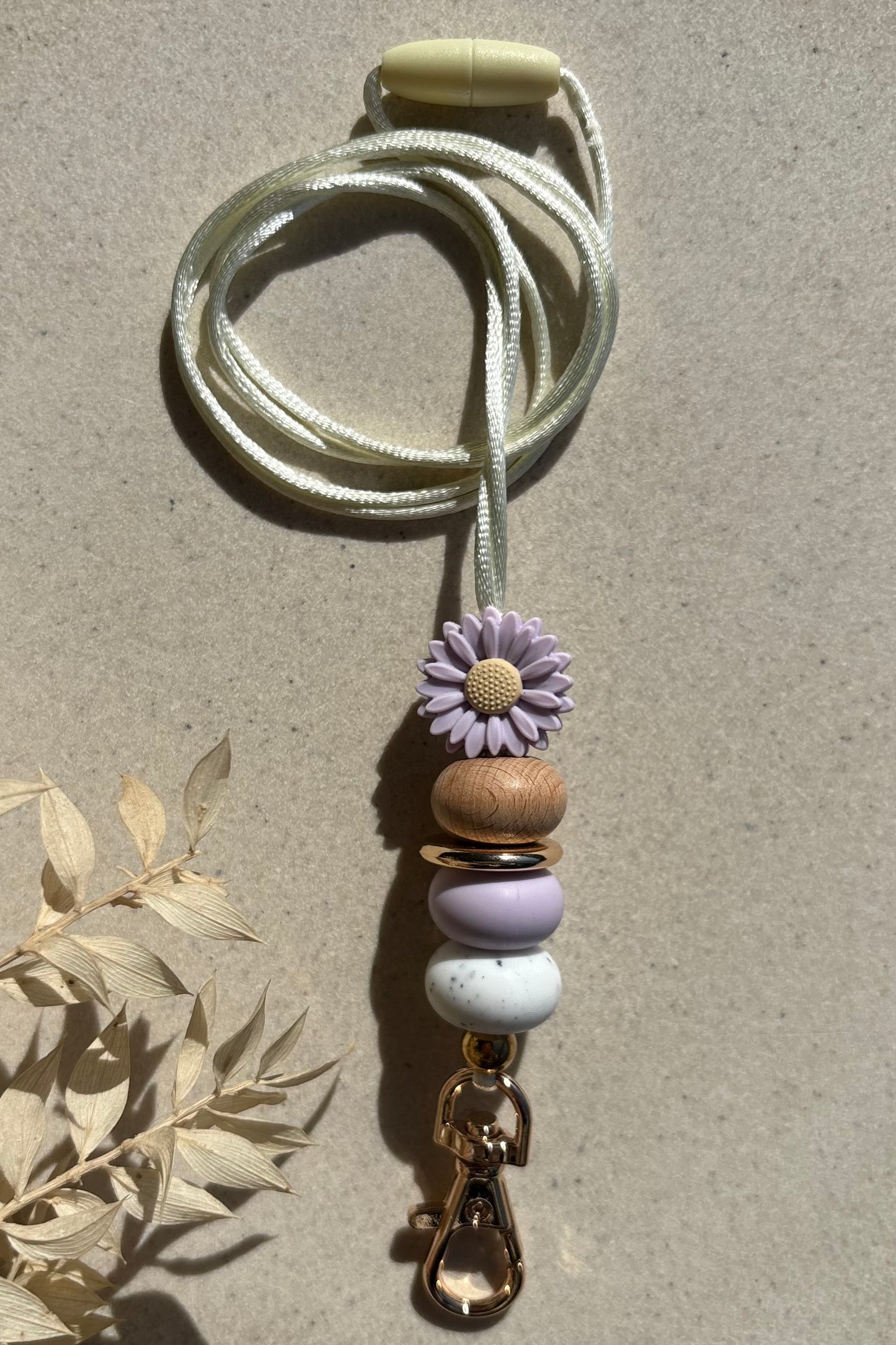 Purple Sunflower Lanyard