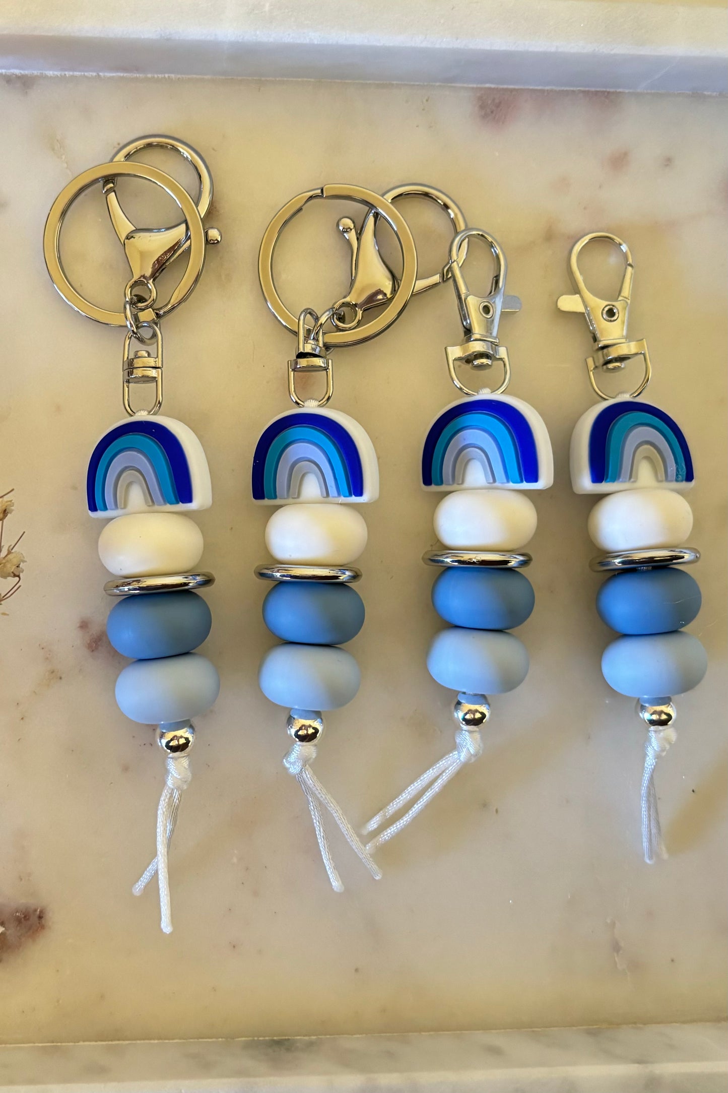 Blue Rainbow Keyring